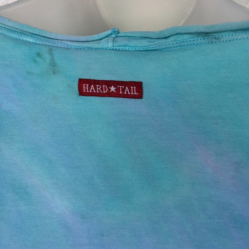 Hard Tail Forever Y2K Top Womens Medium Crop Tie Dye Pastel Yoga Gym Cover Vtg - Picture 8 of 11